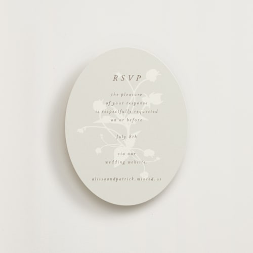 This is a fawn rsvp cards with standard by AK Graphics called autumnal printing on signature in standard
