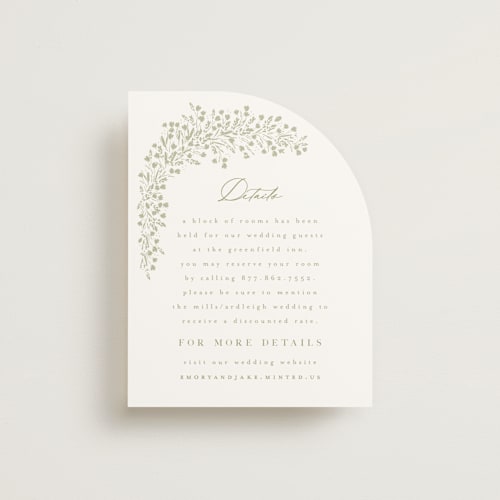 This is a leaf enclosure cards with standard by Kristie Kern called villa printing on signature in standard