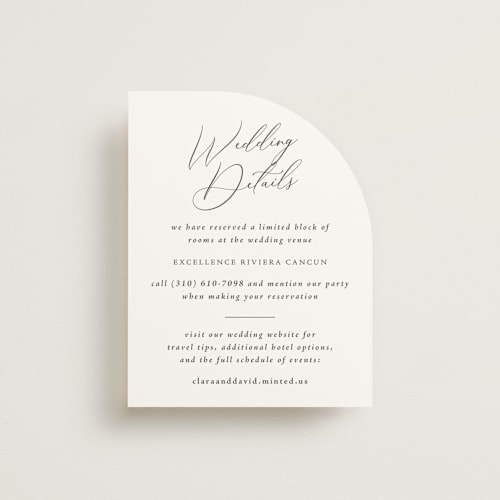 This is a leaf enclosure cards with standard by Olivia Raufman called palm monogram printing on signature in standard