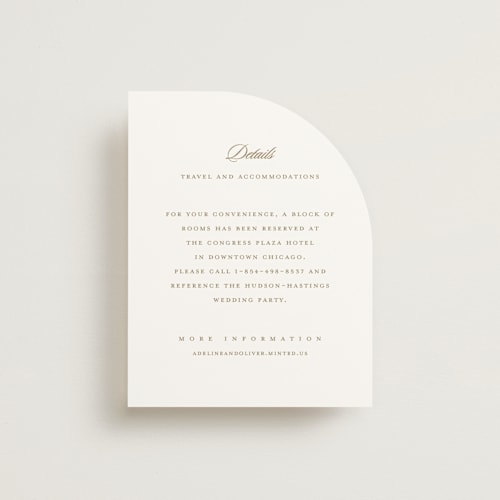 This is a golden enclosure cards with standard by Stacey Meacham called classic decorum printing on signature in standard