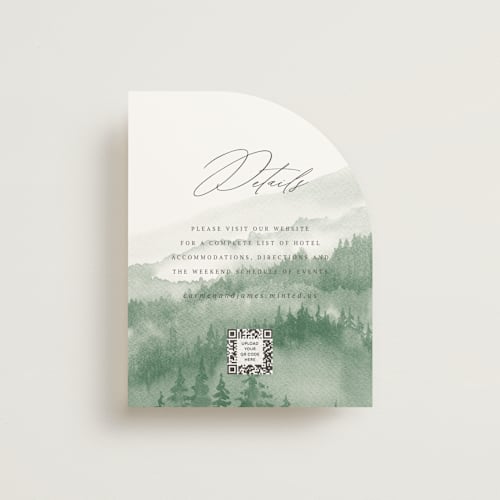 This is a fern enclosure cards with standard by Helen Halik called over the mountains printing on signature in standard