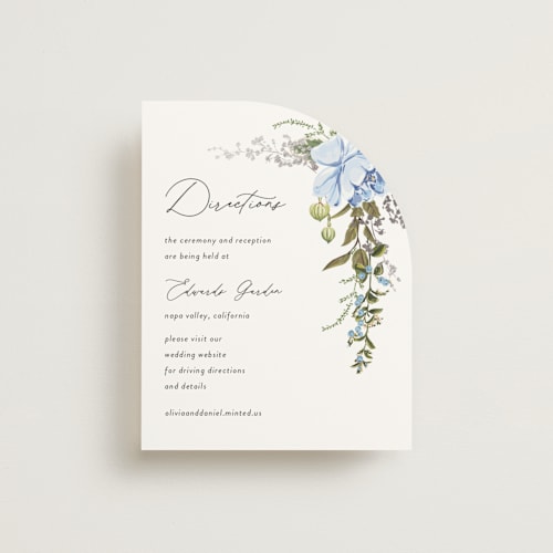This is a azure enclosure cards with foil pressed by Susan Moyal called timeless blooms printing on signature in standard