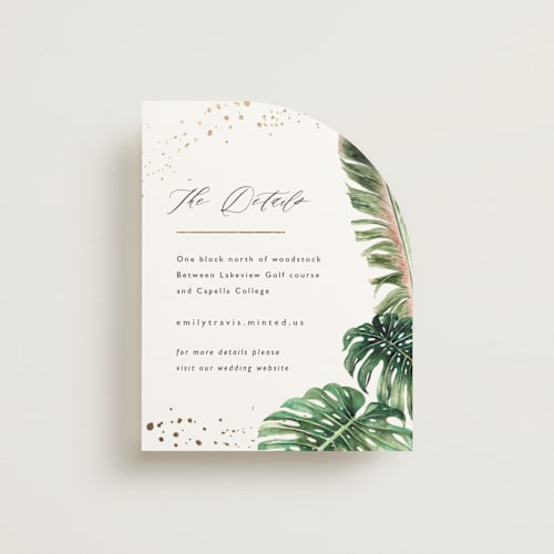 This is a tropical enclosure cards with foil pressed by Elly called our paradise printing on signature in standard