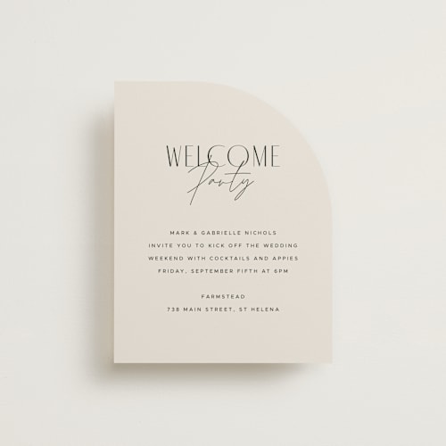 This is a linen reception cards with standard by Kelly Schmidt called arabilla overlap printing on signature in standard