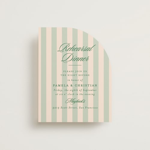 This is a emerald reception cards with standard by Creo Study called scripted printing on signature in standard