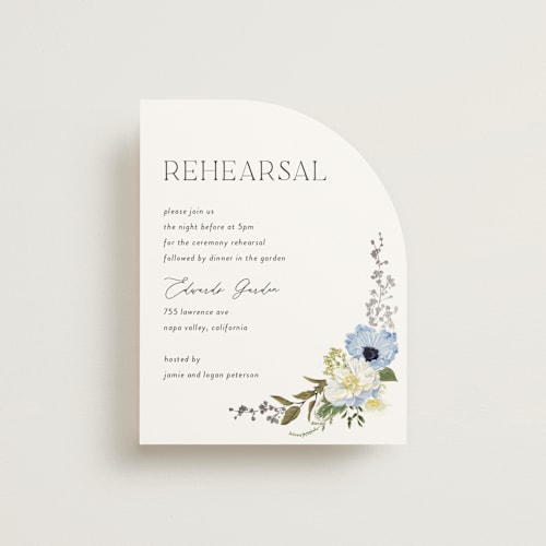 This is a azure enclosure cards with foil pressed by Susan Moyal called timeless blooms printing on signature in standard