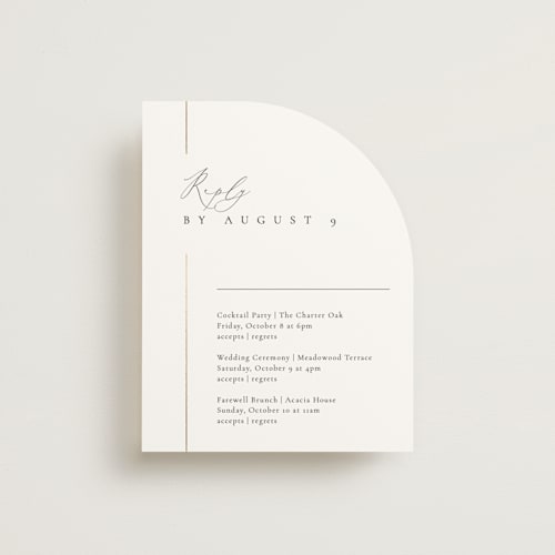 This is a classic rsvp cards with foil pressed by Kelly Schmidt called london printing on signature in standard