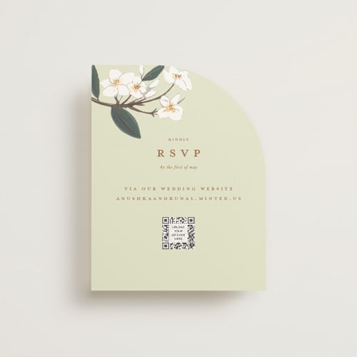 This is a pista rsvp cards with foil pressed by Teju Reval called royal wedding printing on signature in standard