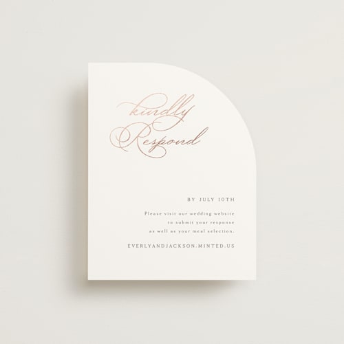 This is a snow rsvp cards with foil pressed by Kaydi Bishop called eternal printing on signature in standard