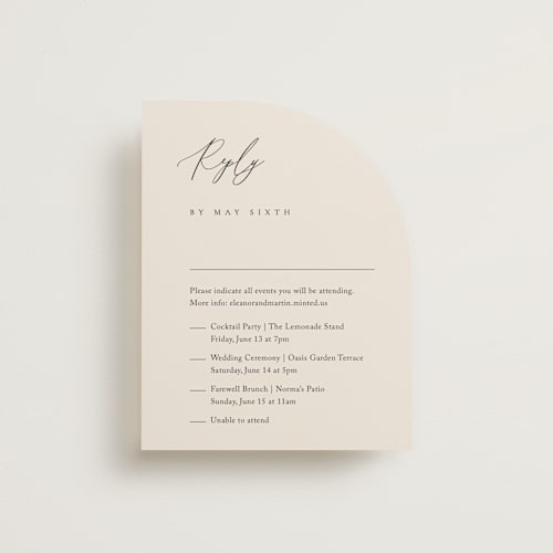 This is a linen rsvp cards with standard by Kelly Schmidt called corner printing on signature in standard