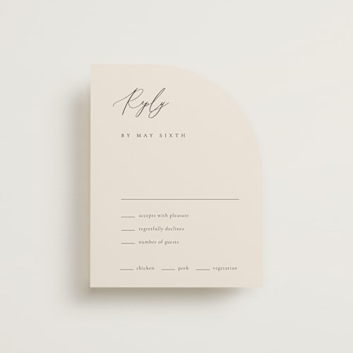 This is a linen rsvp cards with standard by Kelly Schmidt called corner printing on signature in standard