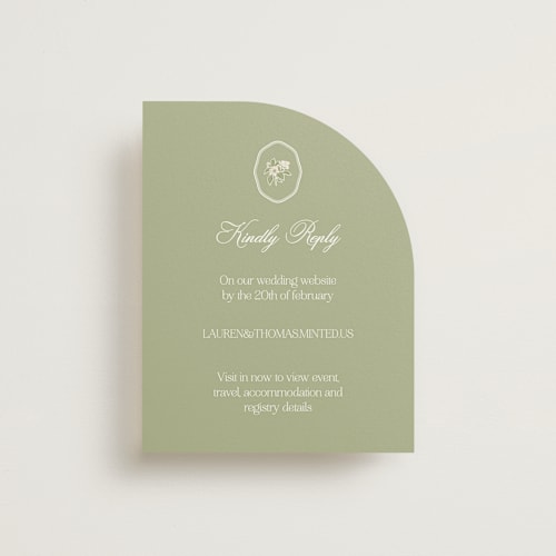 This is a petal rsvp cards with standard by Lisa Joanna Harrison called summer fields printing on signature in standard
