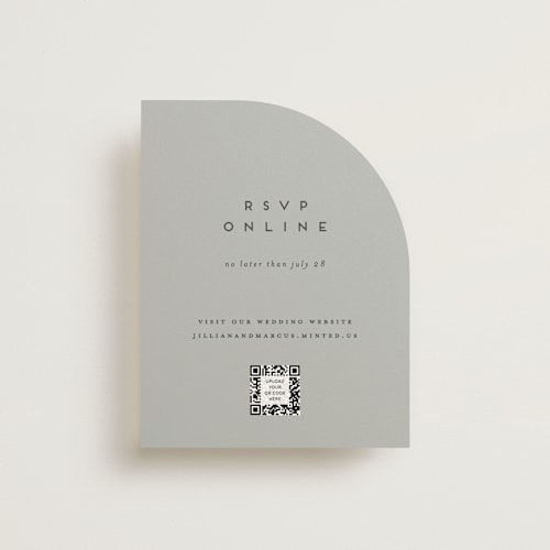 This is a linen rsvp cards with standard by Christie Garcia called picturesque printing on signature in standard