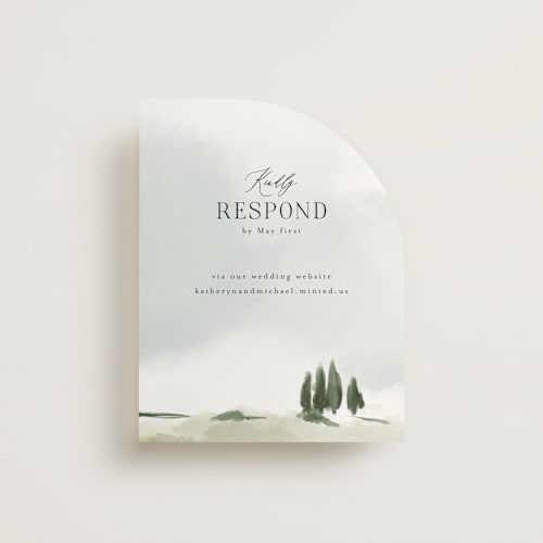 This is a sky rsvp cards with standard by Rebecca Durflinger called estate printing on signature in standard