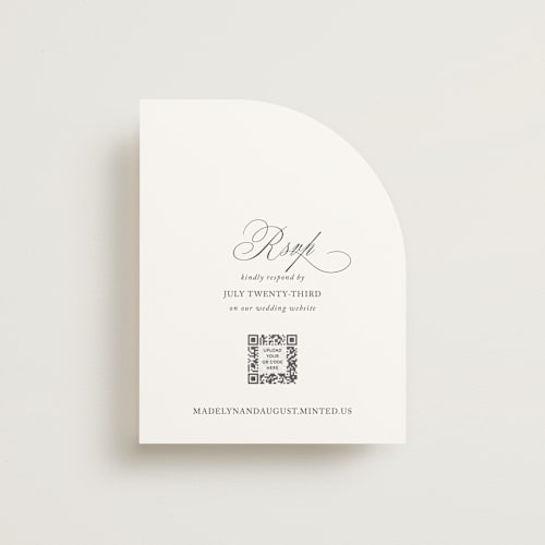 This is a snow bright rsvp cards with standard by Design Lotus called when i fall in love printing on signature in standard