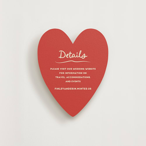 This is a cherry enclosure cards with standard by Ani Somi called big heart wedding printing on signature in standard