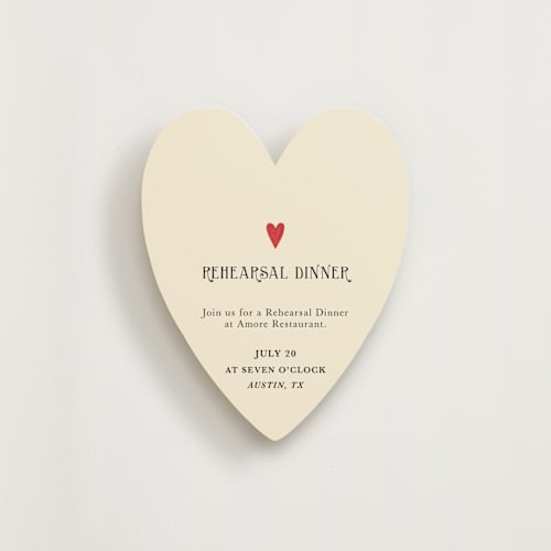 This is a champagne insert cards with standard by Helena Vitto called red hearts printing on signature in standard