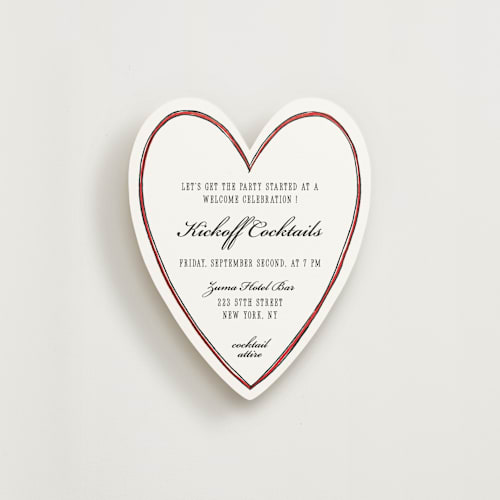 This is a marshmallow enclosure cards with standard by Pati Cascino called two hearts printing on signature in standard