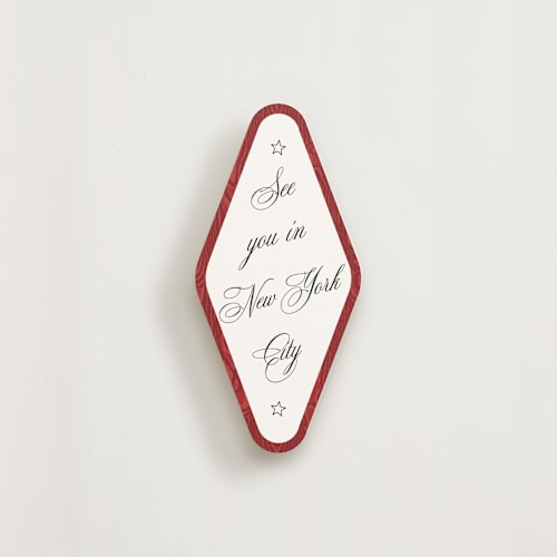 This is a crimson insert cards with standard by Studio Suku called moiré printing on signature in standard