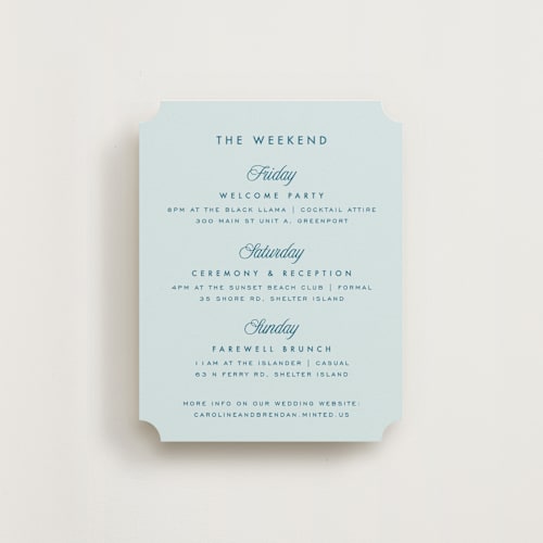 This is a ocean reception cards with standard by Kelly Schmidt called coast printing on signature in standard