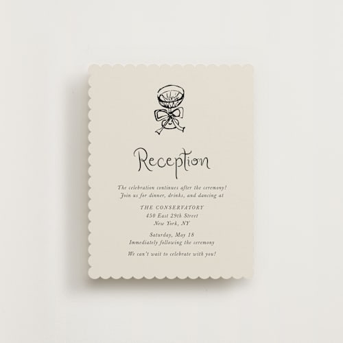 This is a tuxedo reception cards with standard by Cass Loh called quirky fun printing on signature in standard