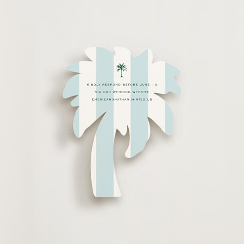 This is a low tide insert cards with standard by Susan Zinader called island palm printing on signature in standard