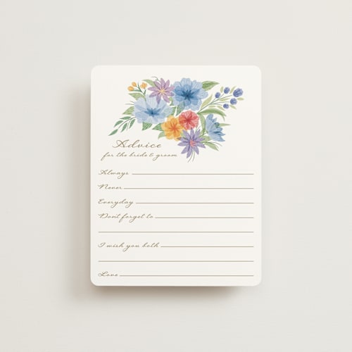 This is a chamomile bridal shower insert cards with standard by Paper Sun Studio called tea party printing on signature in standard
