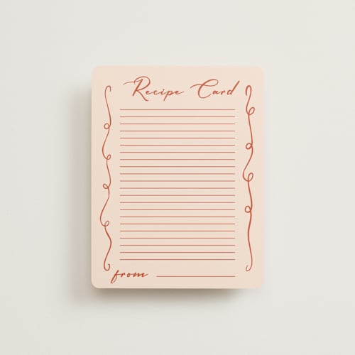 This is a peach bridal shower insert cards with standard by Sherley Ferreira called bridal crest printing on signature in standard