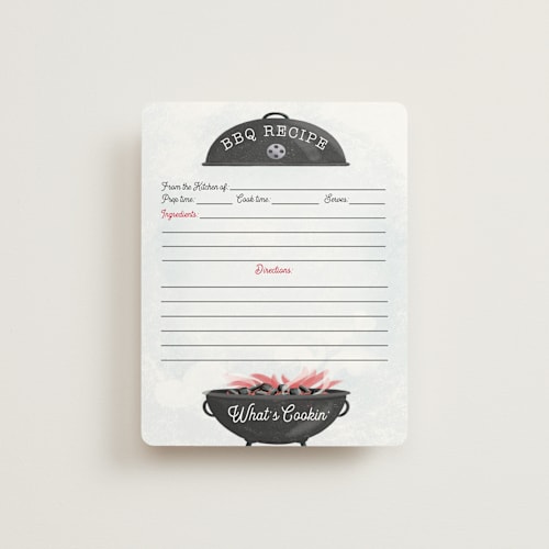 This is a pepper bridal shower insert cards with standard by Paper Sun Studio called red hot bbq printing on signature in standard