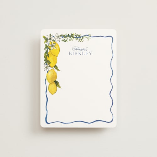 This is a cerulean bridal shower insert cards with standard by Jenna Holcomb called amalfi coast printing on signature in standard