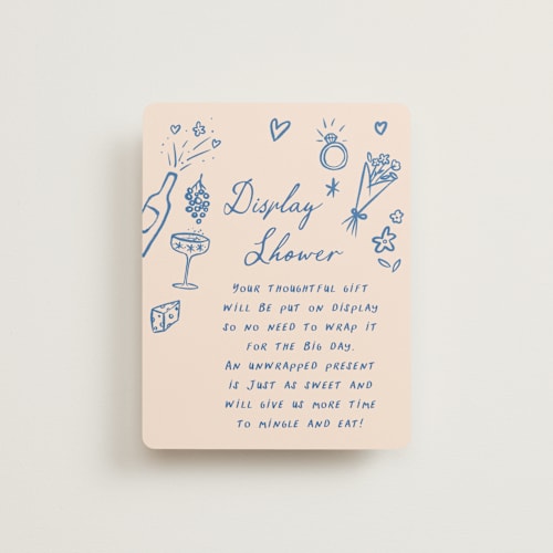 This is a royal bridal shower insert cards with standard by chocomocacino called chomchom printing on signature in standard