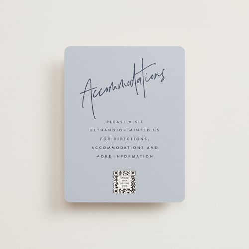 This is a navy enclosure cards with standard by JoAnn Jinks called marked printing on signature in standard
