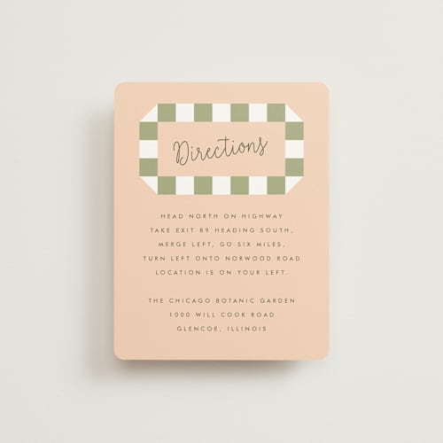 This is a peach enclosure cards with standard by Baumbirdy called boardwalk printing on signature in standard