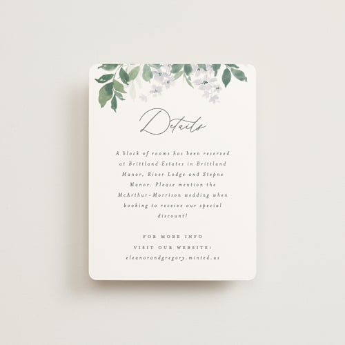 This is a fern enclosure cards with standard by Everett Paper Goods called grove printing on signature in standard