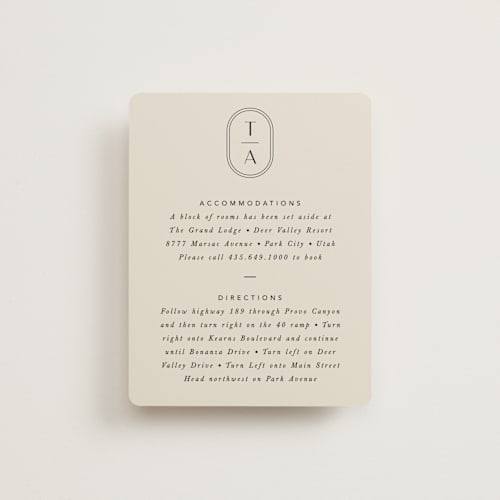 This is a sand enclosure cards with standard by Robert and Stella called amara printing on signature in standard