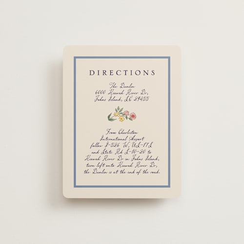 This is a cornflower enclosure cards with standard by Chris Griffith called a wedding in low country printing on signature in standard