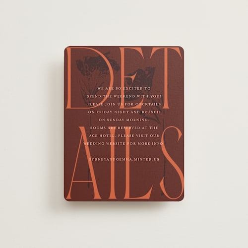 This is a poppy enclosure cards with standard by Morgan Kendall called bloom printing on signature in standard