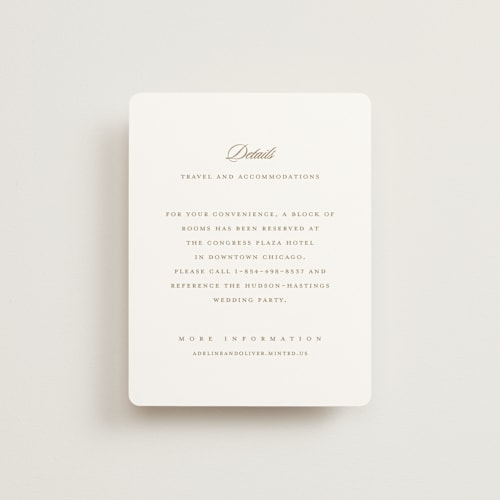 This is a golden enclosure cards with standard by Stacey Meacham called classic decorum printing on signature in standard