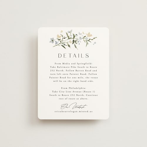 This is a lily enclosure cards with standard by Everett Paper Goods called fleur printing on signature in standard