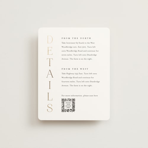 This is a chantilly enclosure cards with foil pressed by Jessica Williams called initialed printing on signature in standard