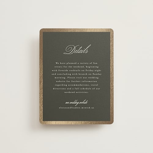 This is a graphite enclosure cards with foil pressed by Everett Paper Goods called hillside printing on signature in standard