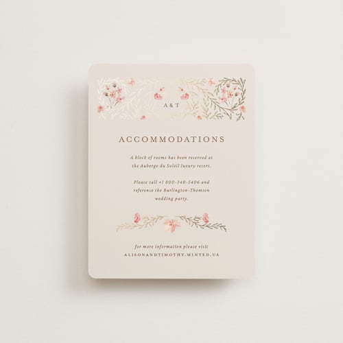 This is a versailles enclosure cards with foil pressed by Claudia Orengo called victorian printing on signature in standard