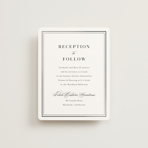 This is a cotton foil stamped wedding invitations with foil pressed by Jennifer Postorino called polished printing on signature in standard
