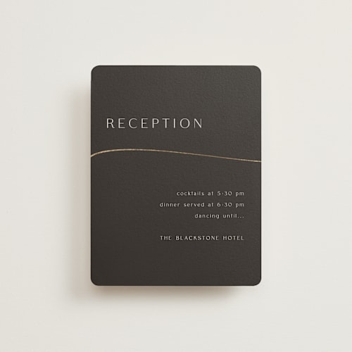 This is a smoke foil stamped wedding invitations with foil pressed by Olivia Raufman called gathering printing on signature in standard