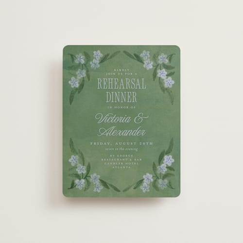 This is a wisteria reception cards with standard by Jenna Holcomb called vintage sketched printing on signature in standard