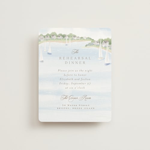 This is a aqua reception cards with standard by Jennifer Wick called bristol printing on signature in standard
