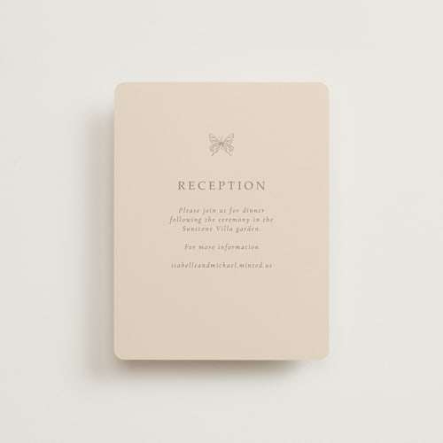 This is a sky reception cards with standard by Sabrin Deirani called magnolias printing on signature in standard
