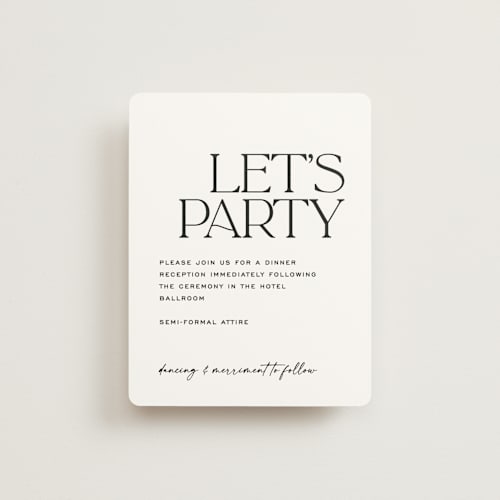 This is a pearl reception cards with standard by Owl and Toad called casual printing on signature in standard