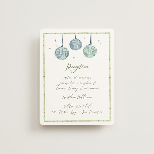 This is a celeste reception cards with standard by Pati Cascino called alento printing on signature in standard