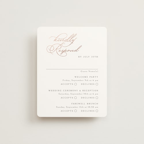 This is a snow rsvp cards with foil pressed by Kaydi Bishop called eternal printing on signature in standard